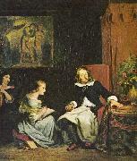 Eugene Delacroix, Milton diktiert seinen Tochtern das